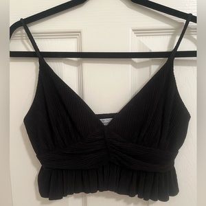 urban outfitters black peplum top